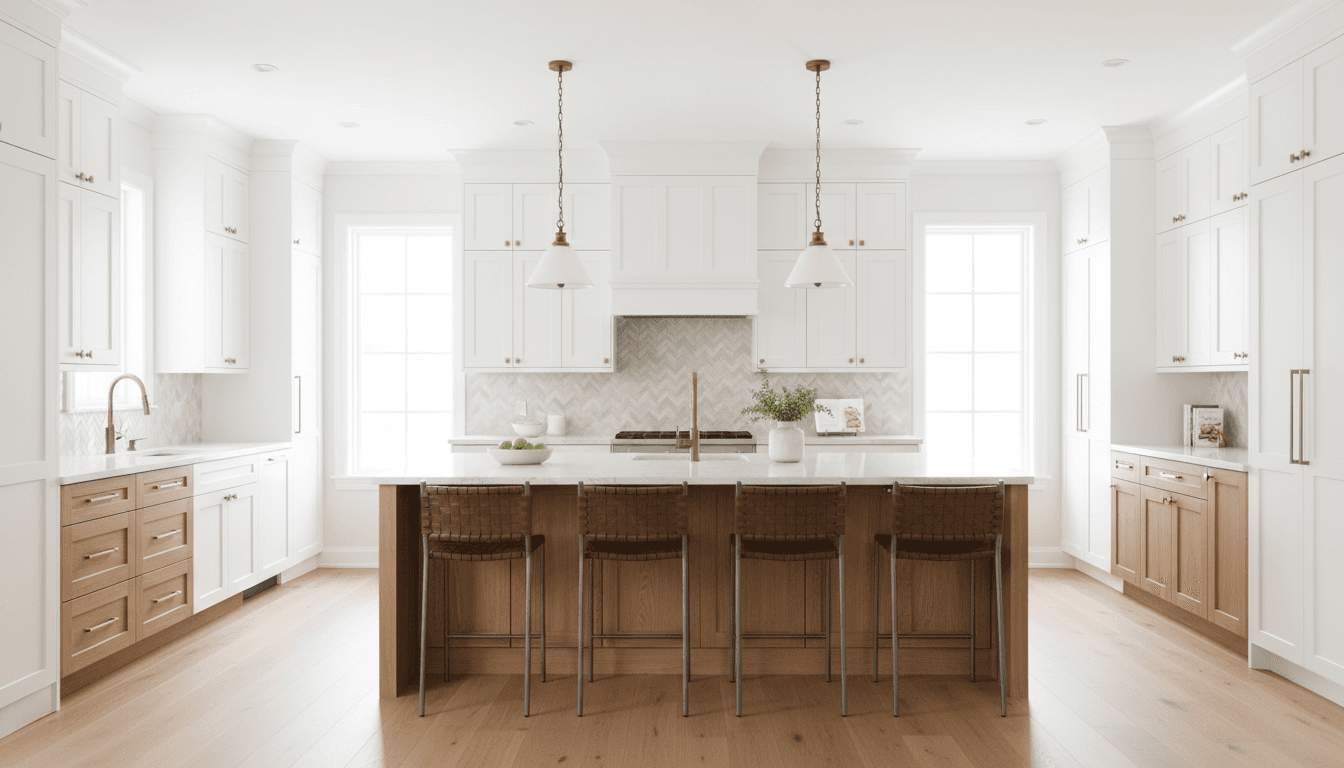 Recently remodeled kitchen with new cabinets and countertops